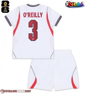 Anglie Nico O'Reilly #3 Domácí dres komplet pro Děti MS 2026 Krátkým Rukávem (+ Krátké kalhoty)